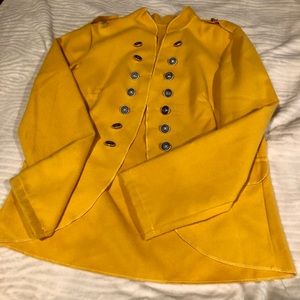 Felt blazer/sweater with buttons and casual stitching